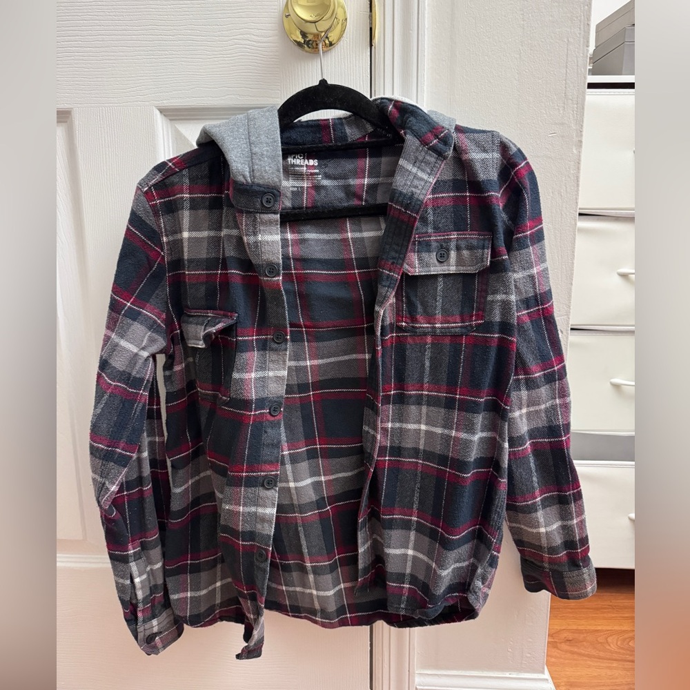 Boys Flannel with Hood
